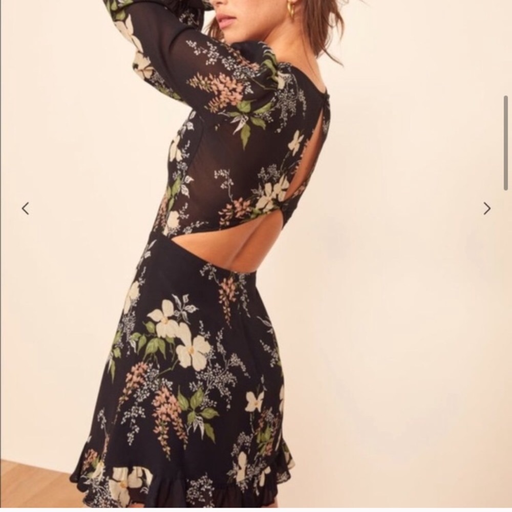 Reformation Elenor Long Sleeve Mini Dress